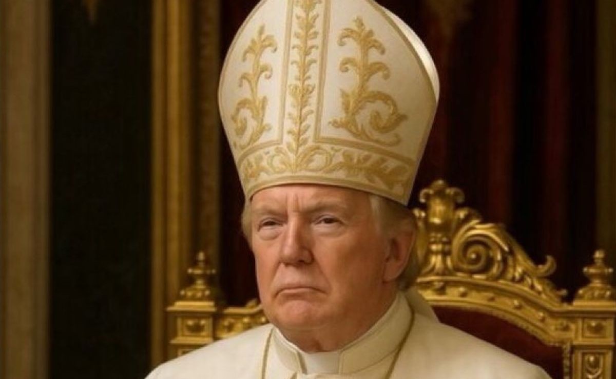 Donald Trump jako papież na zdjęciu wygenerowanym przez AI